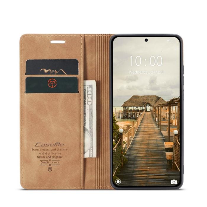 Caseme - CASEME 013 Series Xiaomi 14T Pro Skal med kortfack - Brun