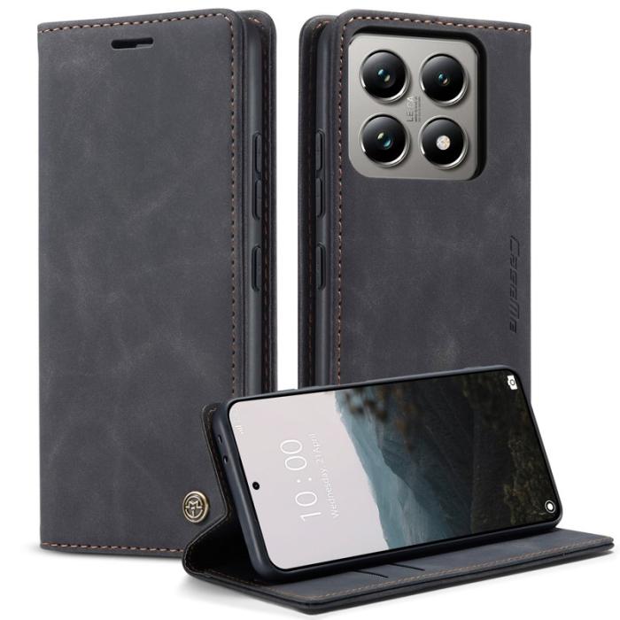 Caseme - CASEME 013 Series Xiaomi 14T Pro Skal med Kortfack - Svart