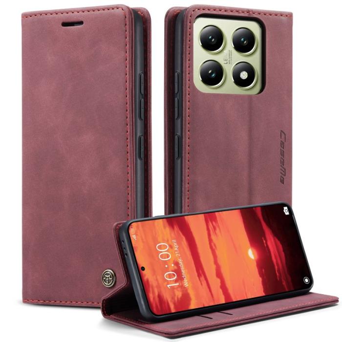 Caseme - CASEME 013 Series Xiaomi 14T Skal med kortfack Röd