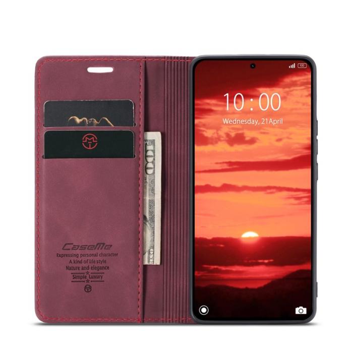 Caseme - CASEME 013 Series Xiaomi 14T Skal med kortfack Röd