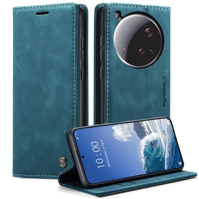 Caseme - CASEME 013 Series Xiaomi 15 Ultra Wallet Case PU Läder Blå