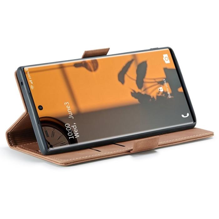 Caseme - CASEME 013 Simplicity Läderfodral för Samsung Galaxy Note20 Ultra - Brun