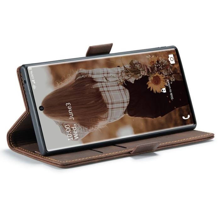Caseme - CASEME 013 Simplicity Läderfodral för Samsung Galaxy Note20 Ultra - Coffee