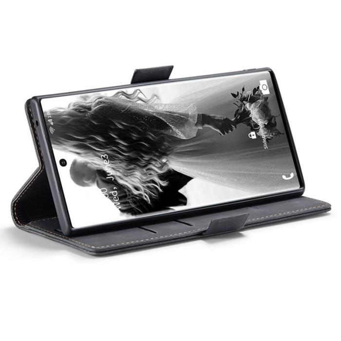 Caseme - CASEME 013 Simplicity Läderfodral för Samsung Galaxy Note20 Ultra - Svart