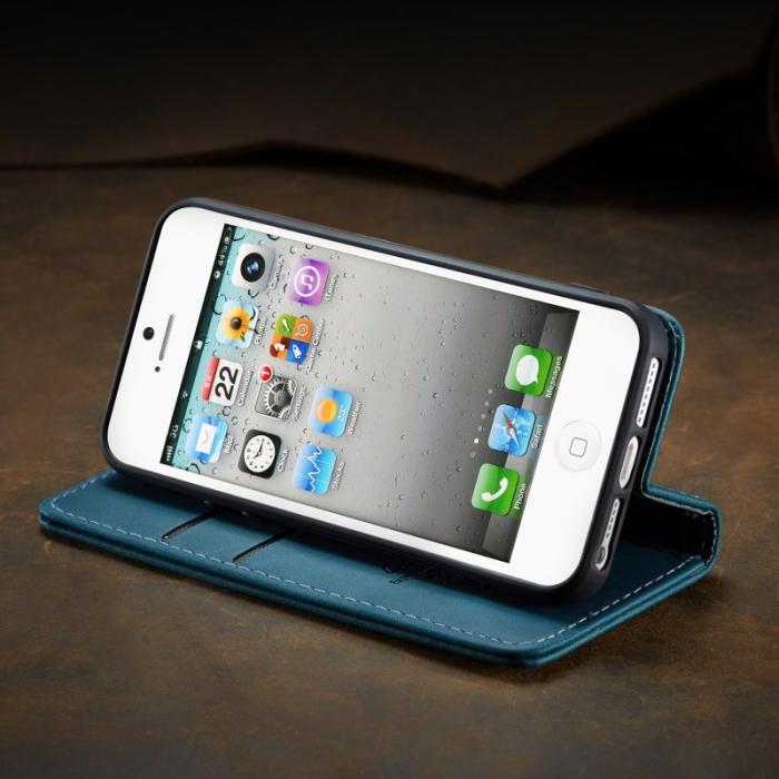 Caseme - CASEME 013 Skal för iPhone 5s/SE (1:a gen) Läder Blå
