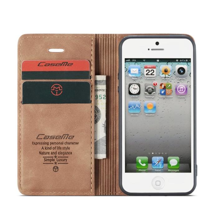 Caseme - CASEME 013 Skal för iPhone 5s/SE (1:a gen) Läder - Brun