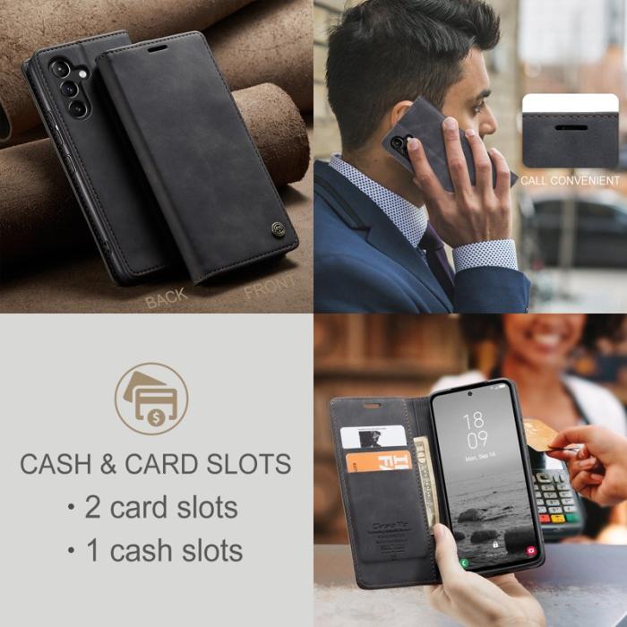 Caseme - CASEME 013 Mobilskal för Samsung Galaxy A54 5G KonstLäder Svart