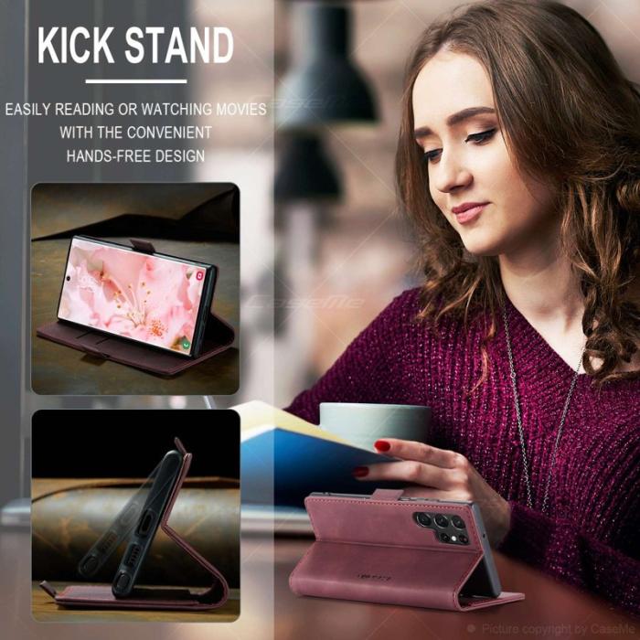 Caseme - CASEME 013 Skal för Samsung Galaxy S22 Ultra 5G Röd