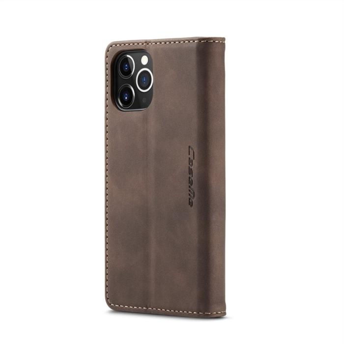 Caseme - CASEME 013 Wallet Auto-absorbed Läder Flip Skal iPhone 12 Pro Max Coffee