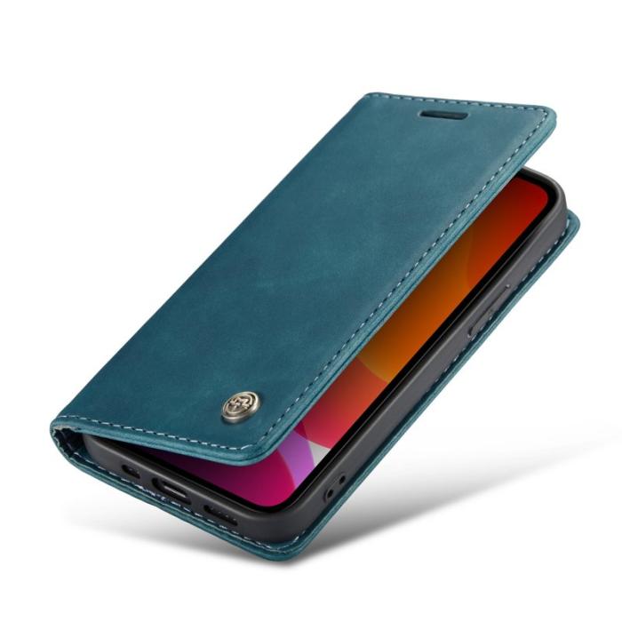 Caseme - CASEME 013 Wallet Auto-absorbed Leather Flip Case iPhone 12 Pro Max Grön