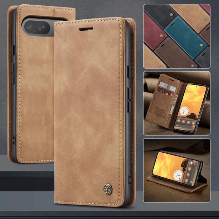Caseme - CASEME 013 Wallet Case för Google Pixel 10 Pro/10/9 Pro/9 - Brun