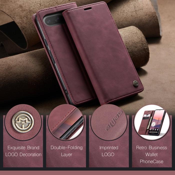 Caseme - CASEME 013 Wallet Case för Google Pixel 10 Pro/10/9 Pro/9 - Röd