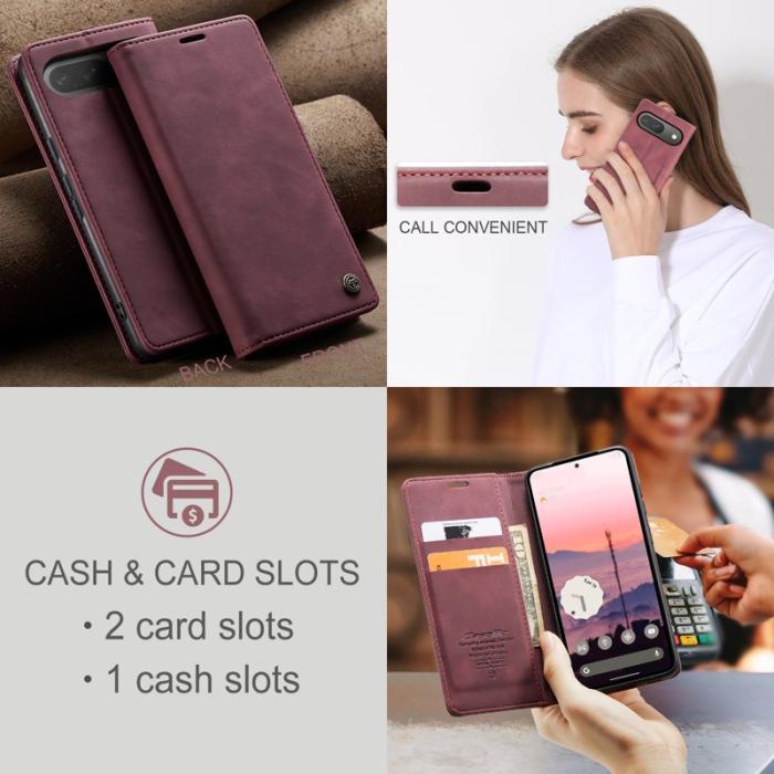 Caseme - CASEME 013 Wallet Case för Google Pixel 10 Pro/10/9 Pro/9 - Röd