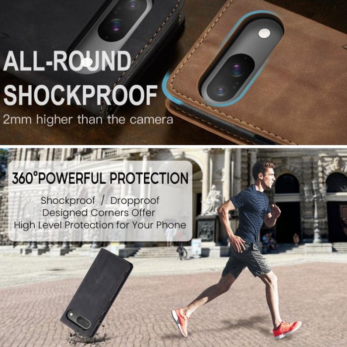 Caseme - CASEME 013 Wallet Case för Google Pixel 10 Pro/10/9 Pro/9 - Svart