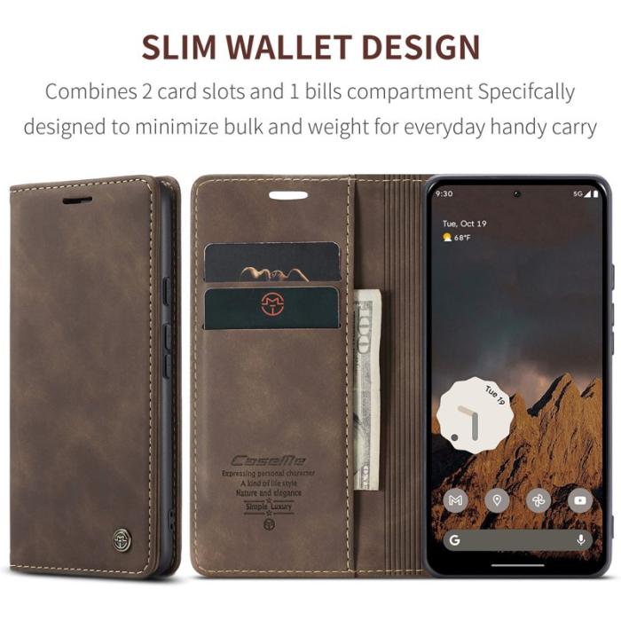Caseme - CASEME 013 Wallet Case för Google Pixel 10 Pro/10/9 Pro - Kaffe