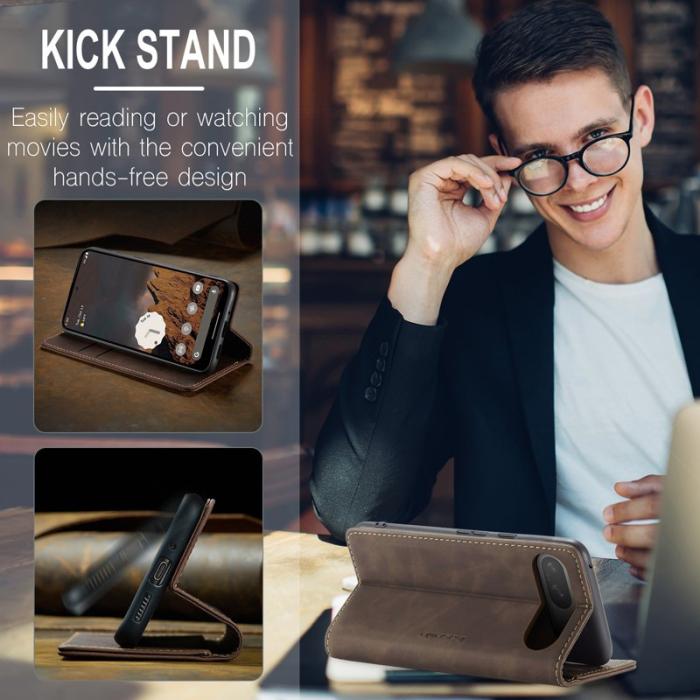Caseme - CASEME 013 Wallet Case för Google Pixel 10 Pro/10/9 Pro - Kaffe
