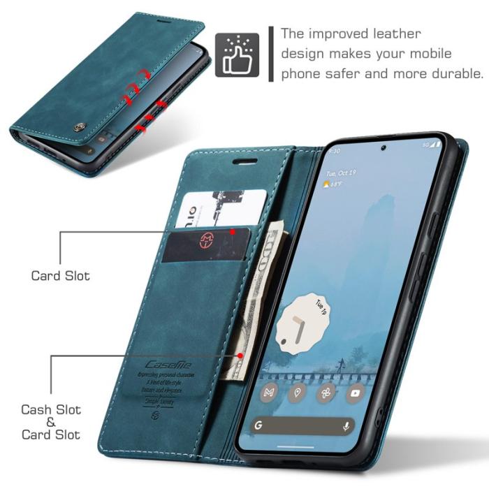 Caseme - CASEME 013 Wallet Case för Google Pixel 10 Pro XL - Blå