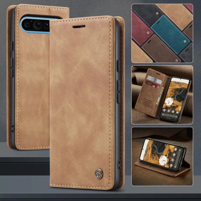 Caseme - CASEME 013 Wallet Case för Google Pixel 10 Pro XL - Brun