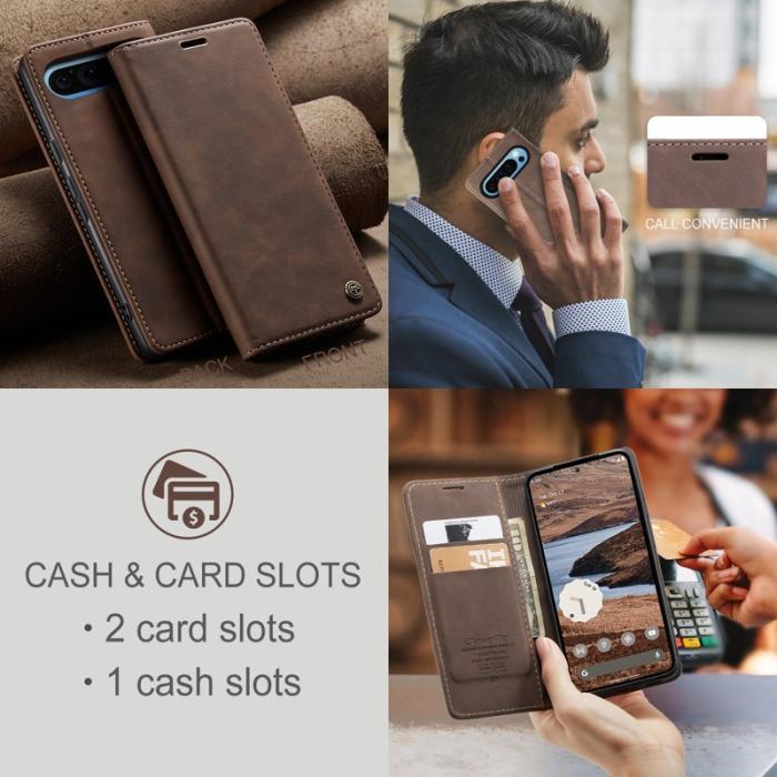 Caseme - CASEME 013 Wallet Case för Google Pixel 10 Pro XL - Kaffe