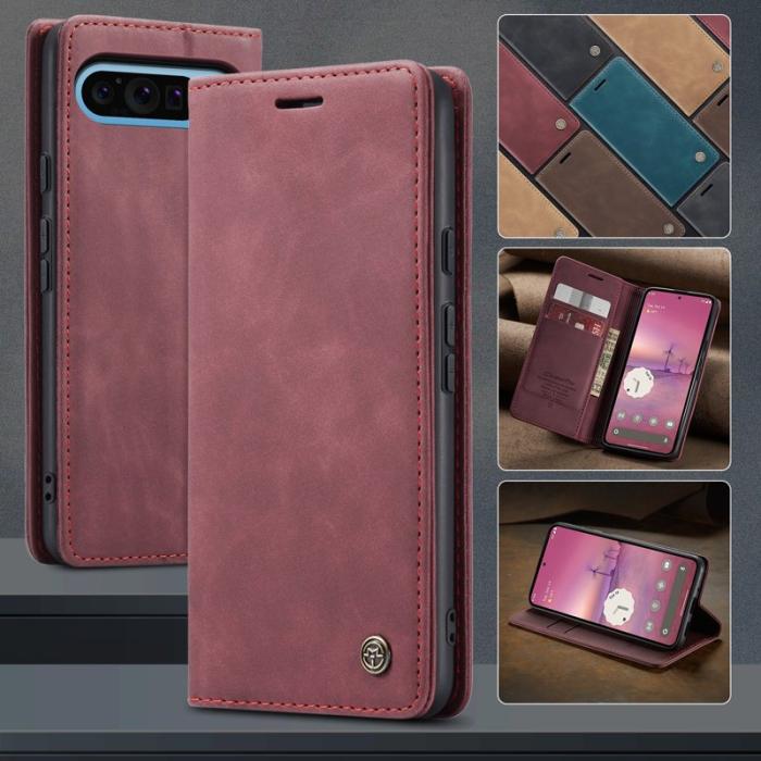 Caseme - CASEME 013 Wallet Case för Google Pixel 10 Pro XL - Röd