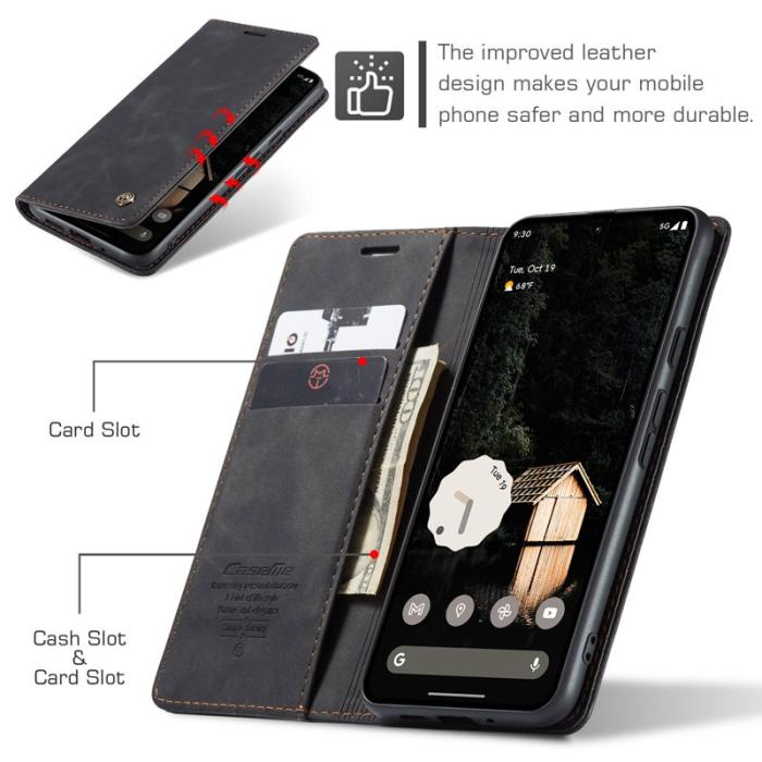 Caseme - CASEME 013 Wallet Case för Google Pixel 10 Pro XL - Svart
