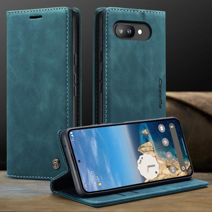 Caseme - CASEME 013 Wallet Case för Google Pixel 9a - PU Läder - Blå