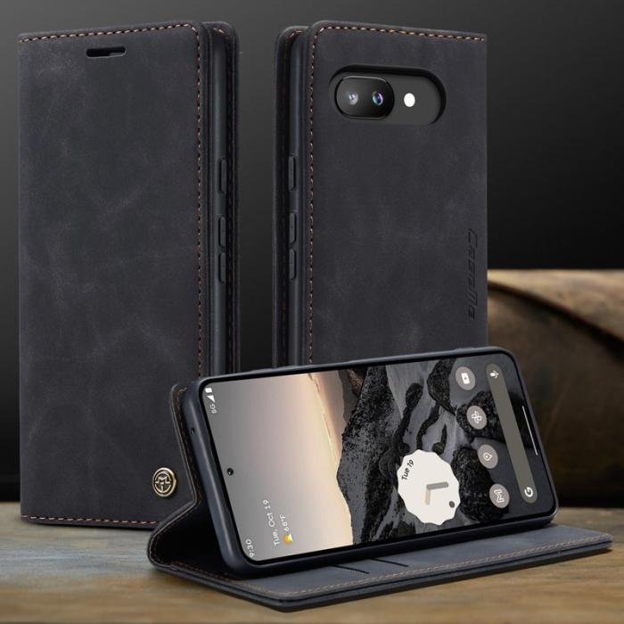 Caseme - CASEME 013 Wallet Case för Google Pixel 9a - PU Läder - Svart