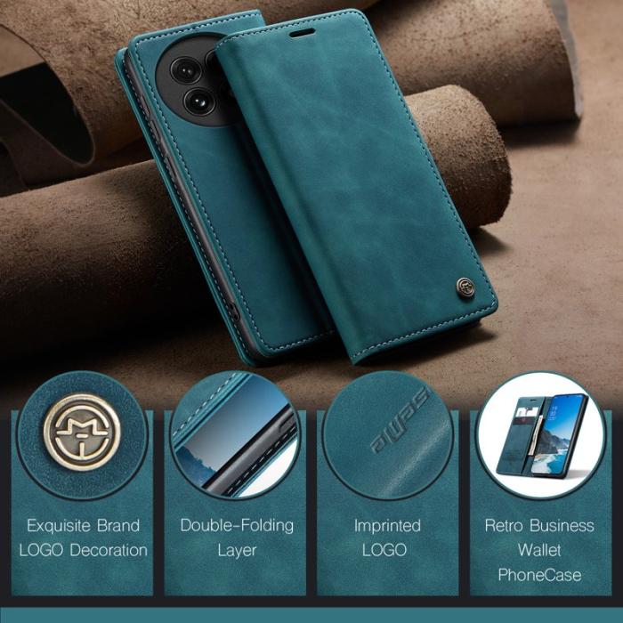 Caseme - CASEME 013 Wallet Case för OnePlus 13 i PU-läder - Blå