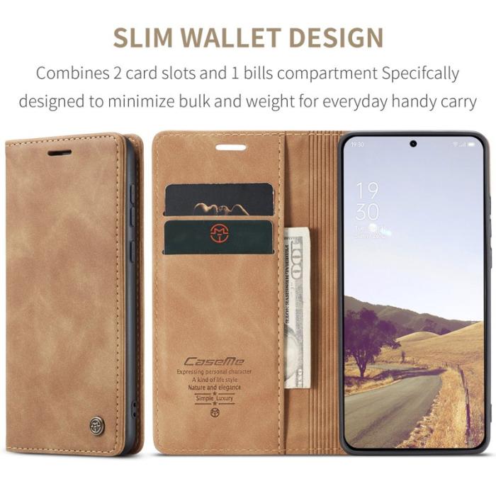 Caseme - CASEME 013 Wallet Case för OnePlus 13 i PU-läder - Brun