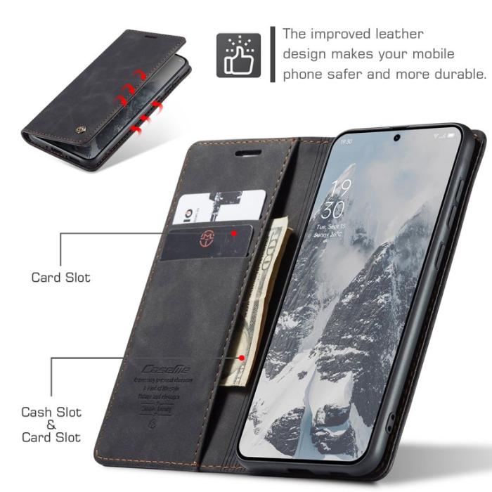 Caseme - CASEME 013 Wallet Case för OnePlus 13 i PU-läder - Svart