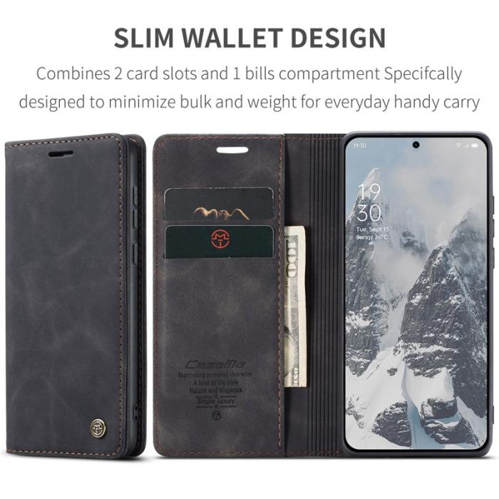 Caseme - CASEME 013 Wallet Case för OnePlus 13 i PU-läder - Svart