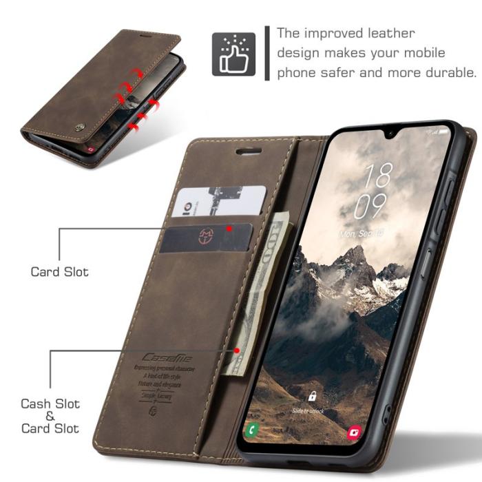 Caseme - CASEME 013 Plånboksfodral för Samsung Galaxy A17 5G/4G - Kaffe