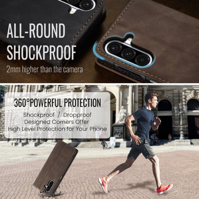 Caseme - CASEME 013 Plånboksfodral för Samsung Galaxy A17 5G/4G - Kaffe