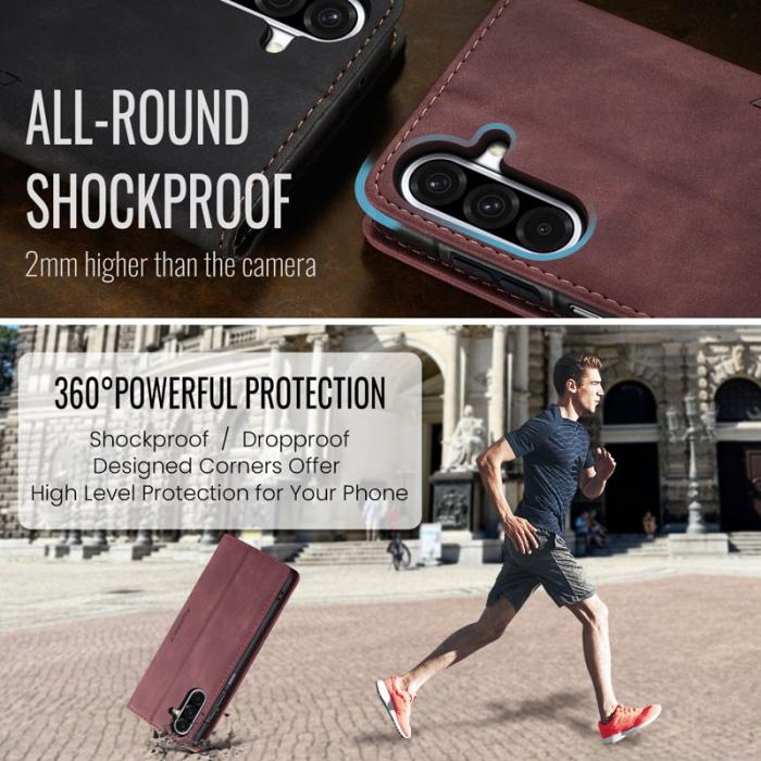 Caseme - CASEME 013 Plånboksfodral för Samsung Galaxy A17 5G/4G - Röd