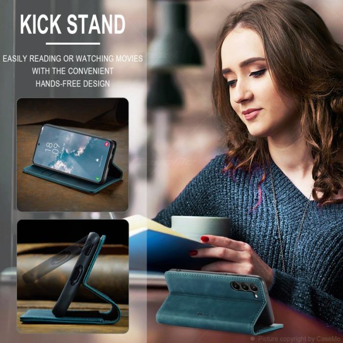 Caseme - CASEME 013 Wallet Case för Samsung Galaxy S23 - Blå