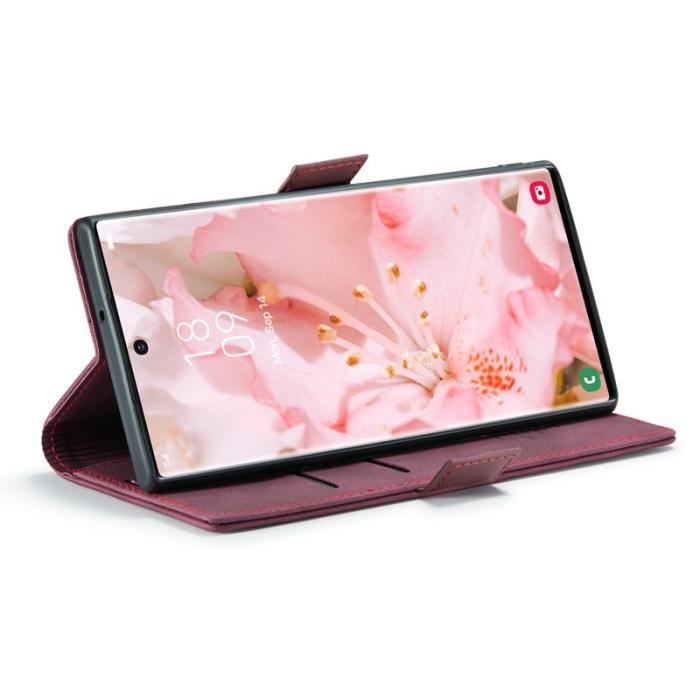 Caseme - CASEME 013 Wallet Case för Samsung Galaxy S23 Ultra - Vinröd