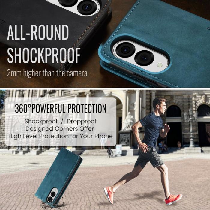 Caseme - CASEME 013 Wallet Case för Samsung Galaxy S25 Edge - Blå