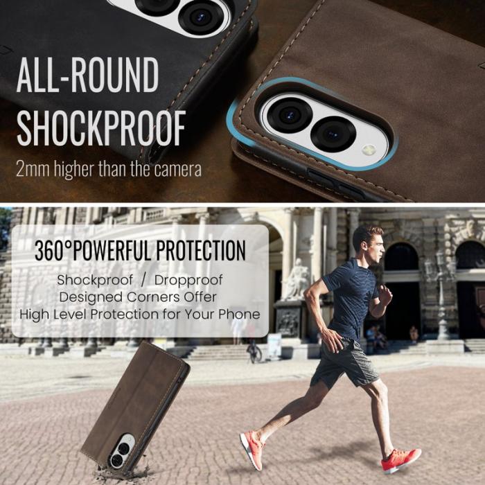 Caseme - CASEME 013 Wallet Case för Samsung Galaxy S25 Edge - Kaffe