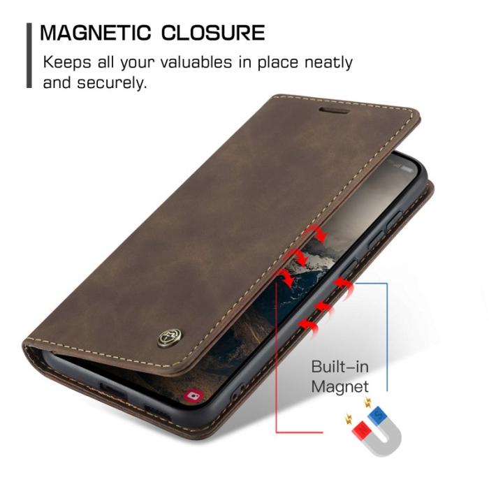 Caseme - CASEME 013 Wallet Case för Samsung Galaxy S25 Edge - Kaffe