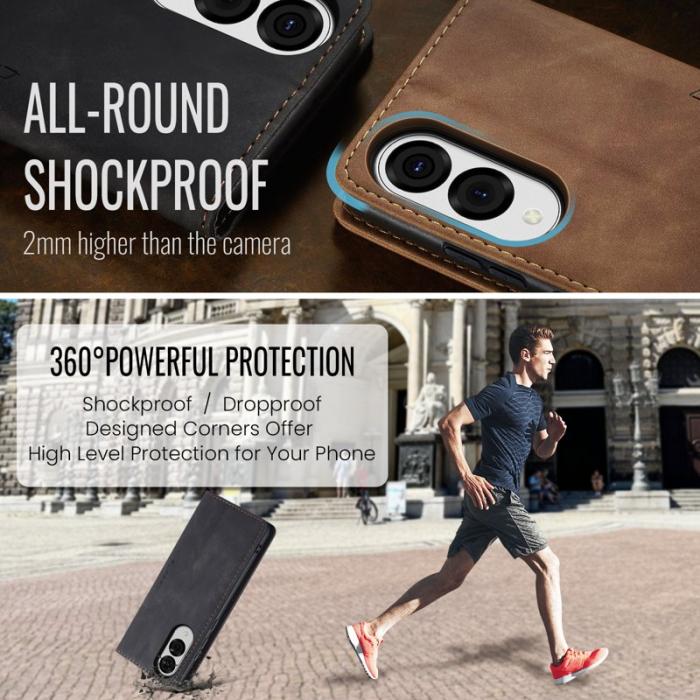 Caseme - CASEME 013 Wallet Case för Samsung Galaxy S25 Edge - Svart