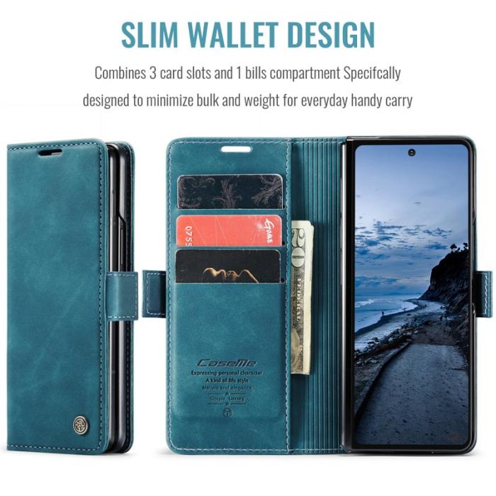 Caseme - CASEME 013 Wallet Case för Samsung Galaxy Z Fold7 5G - Blå