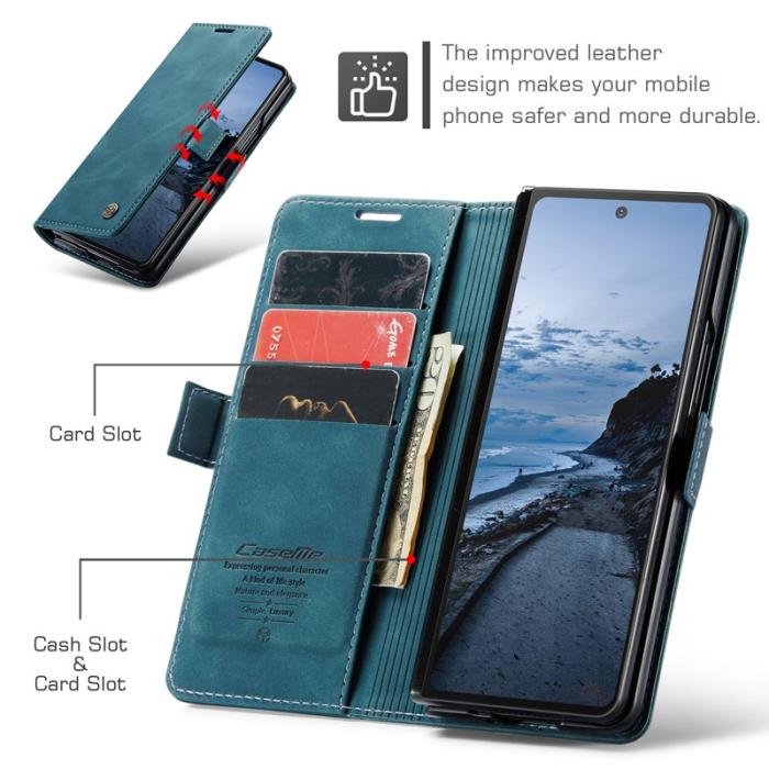 Caseme - CASEME 013 Wallet Case för Samsung Galaxy Z Fold7 5G - Blå