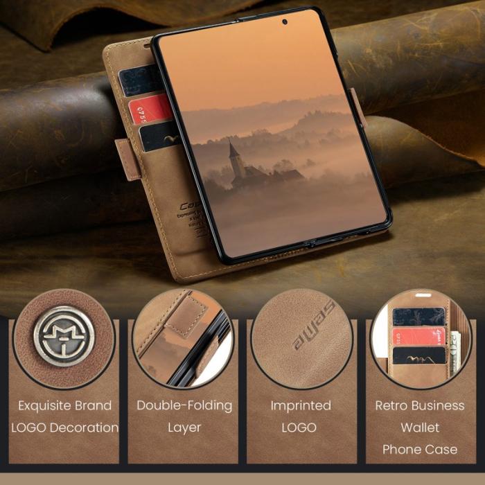 Caseme - CASEME 013 Wallet Case för Samsung Galaxy Z Fold7 5G - Brun