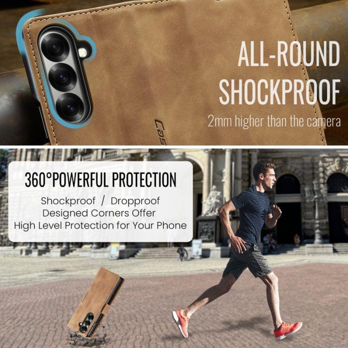 Caseme - CASEME 013 Wallet Case för Samsung Galaxy Z Fold7 5G - Brun