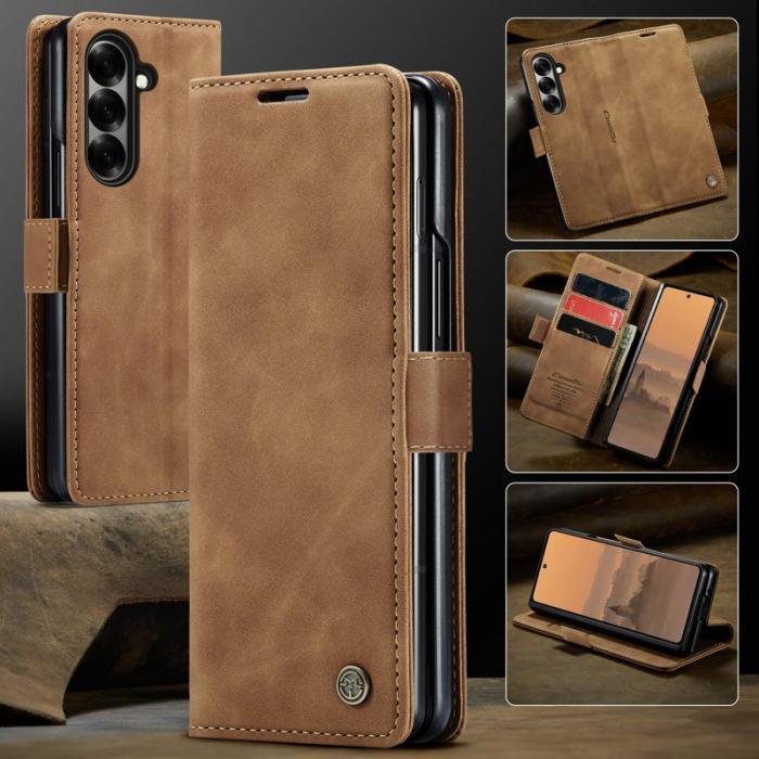 Caseme - CASEME 013 Wallet Case för Samsung Galaxy Z Fold7 5G - Brun