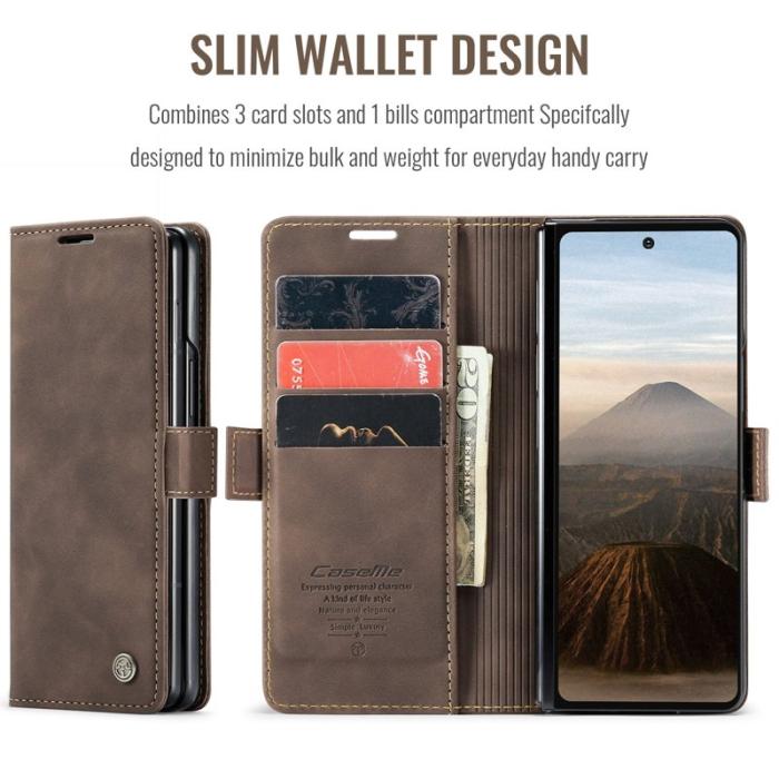 Caseme - CASEME 013 Wallet Case för Samsung Galaxy Z Fold7 5G - Kaffe