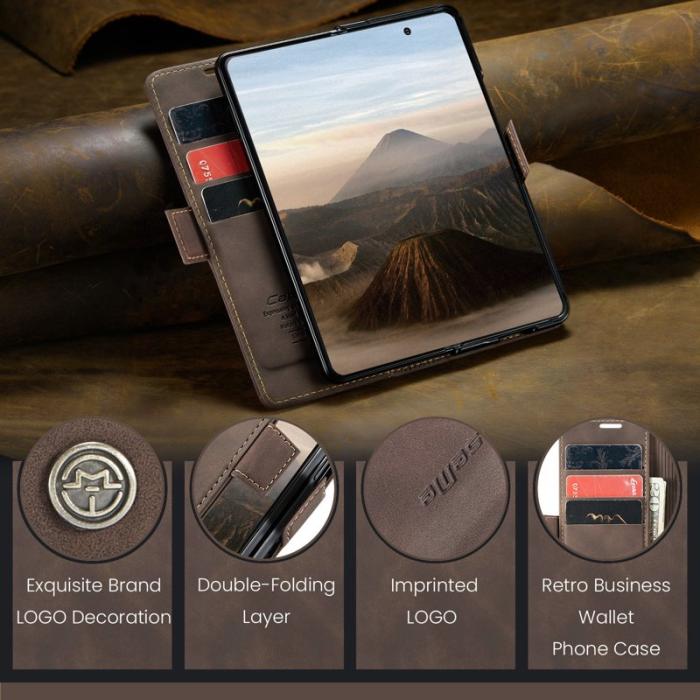 Caseme - CASEME 013 Wallet Case för Samsung Galaxy Z Fold7 5G - Kaffe