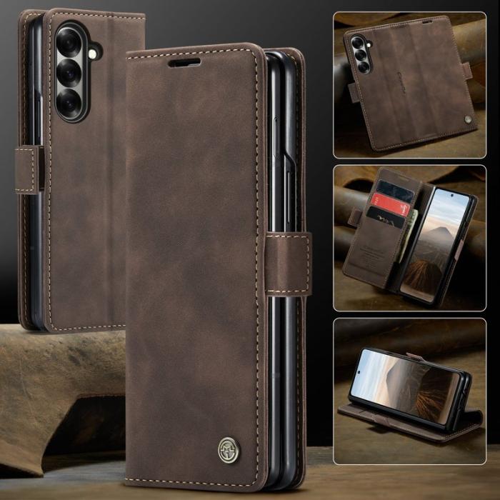 Caseme - CASEME 013 Wallet Case för Samsung Galaxy Z Fold7 5G - Kaffe