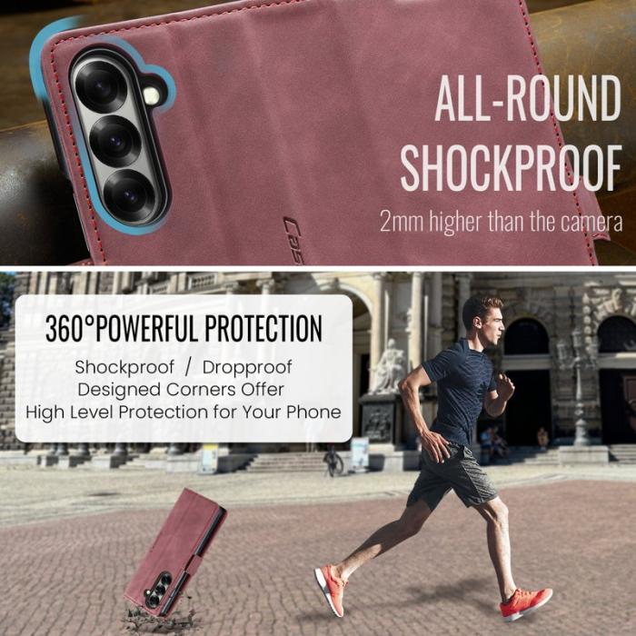Caseme - CASEME 013 Wallet Case för Samsung Galaxy Z Fold7 5G - Röd