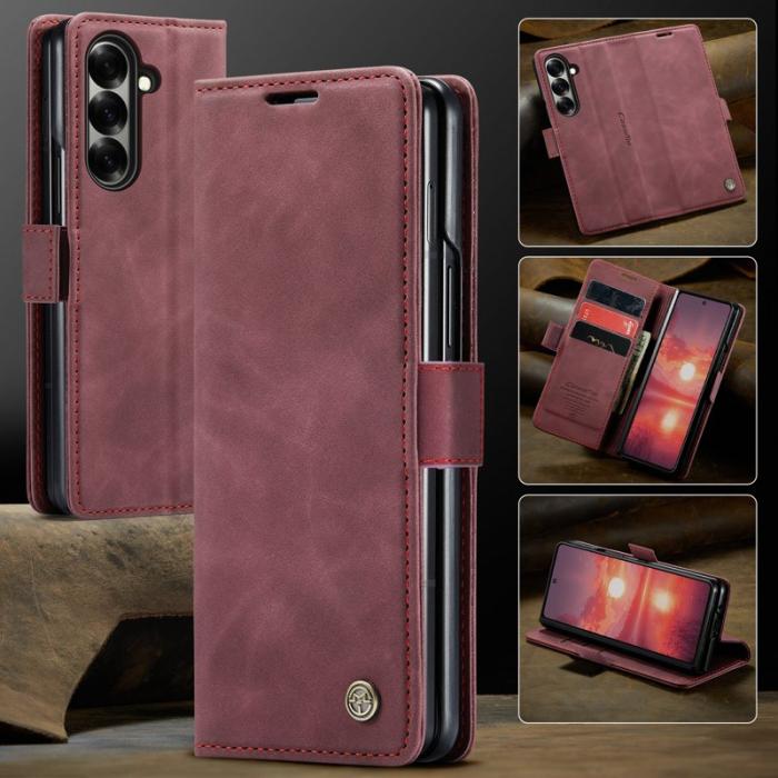 Caseme - CASEME 013 Wallet Case för Samsung Galaxy Z Fold7 5G - Röd